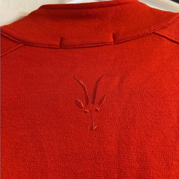 Men's Bright Red Marino Wool Ibex Zip Vest Size XL - Picture 4 of 6